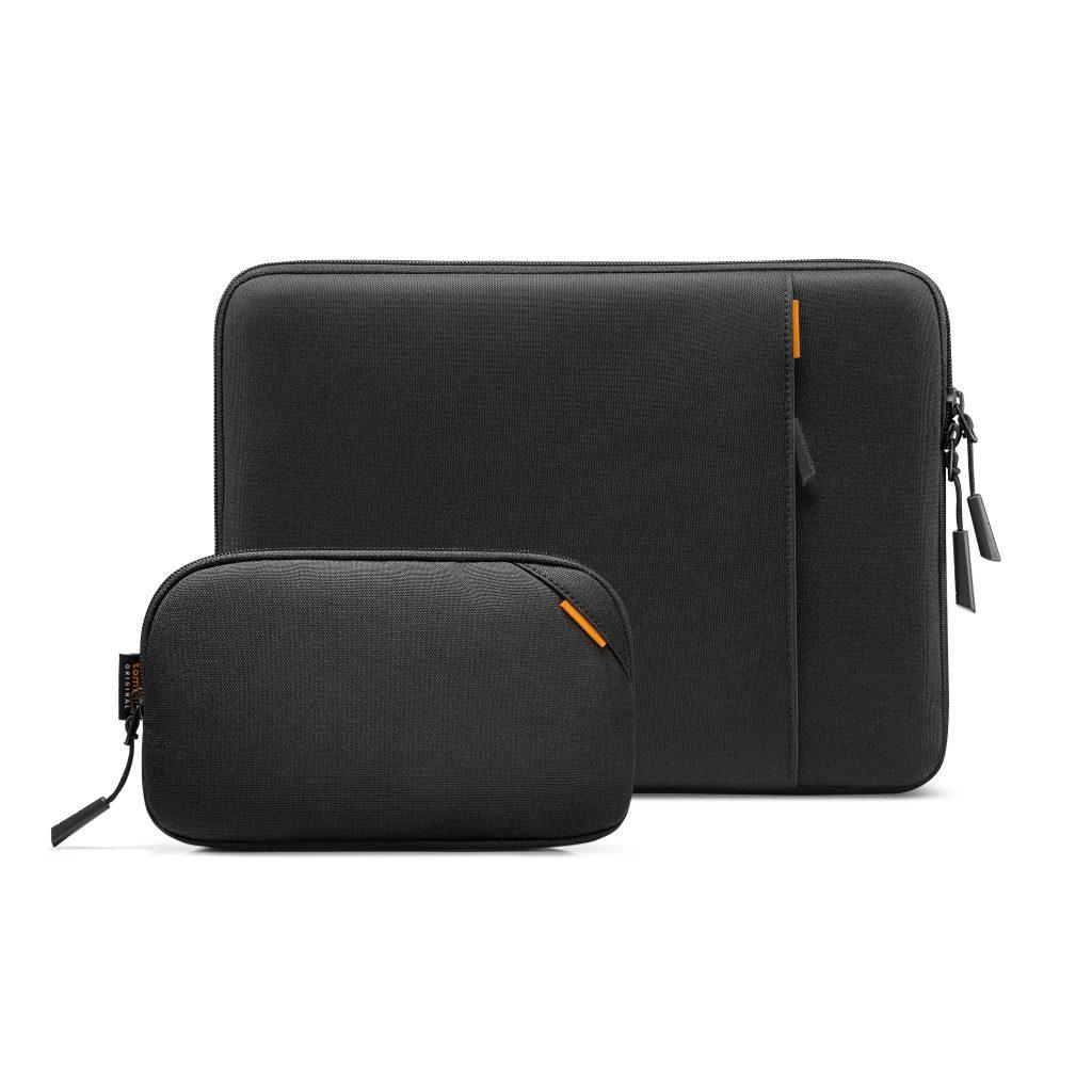 TÚI CHỐNG SỐC TOMTOC  360* PROTECTIVE KÈM TÚI PHỤ KIỆN CHO MACBOOK PRO 14” bảo vệ hoàn hảo chống va đập - HÀNG CHÍNH HÃNG