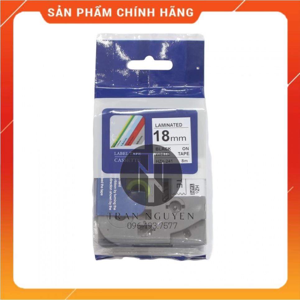 Nhãn In Brother HZe-251 - Đen nền trắng 24mm x 8m - Hàng nhập khẩu