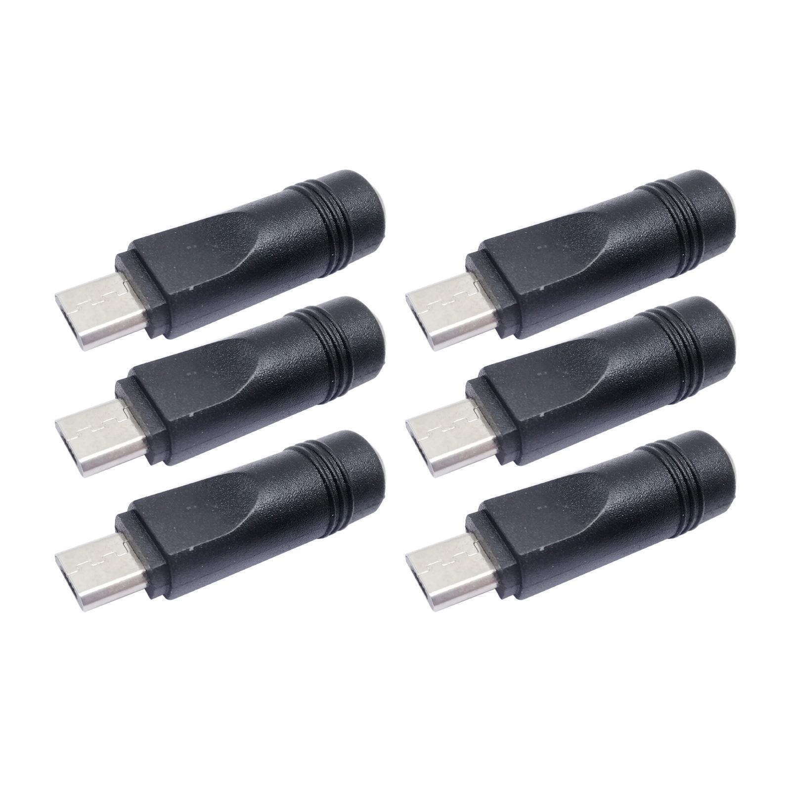 5x .5x2.1mm Female Socket to Micro USB Male  Adapter Connector