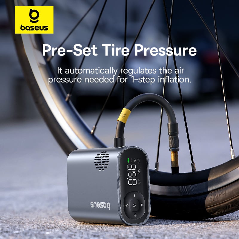 Bơm Lốp Xe Đạp Baseus PrimeTrip Series Portable Bike Pump (1750mAh) - Hàng chính hãng