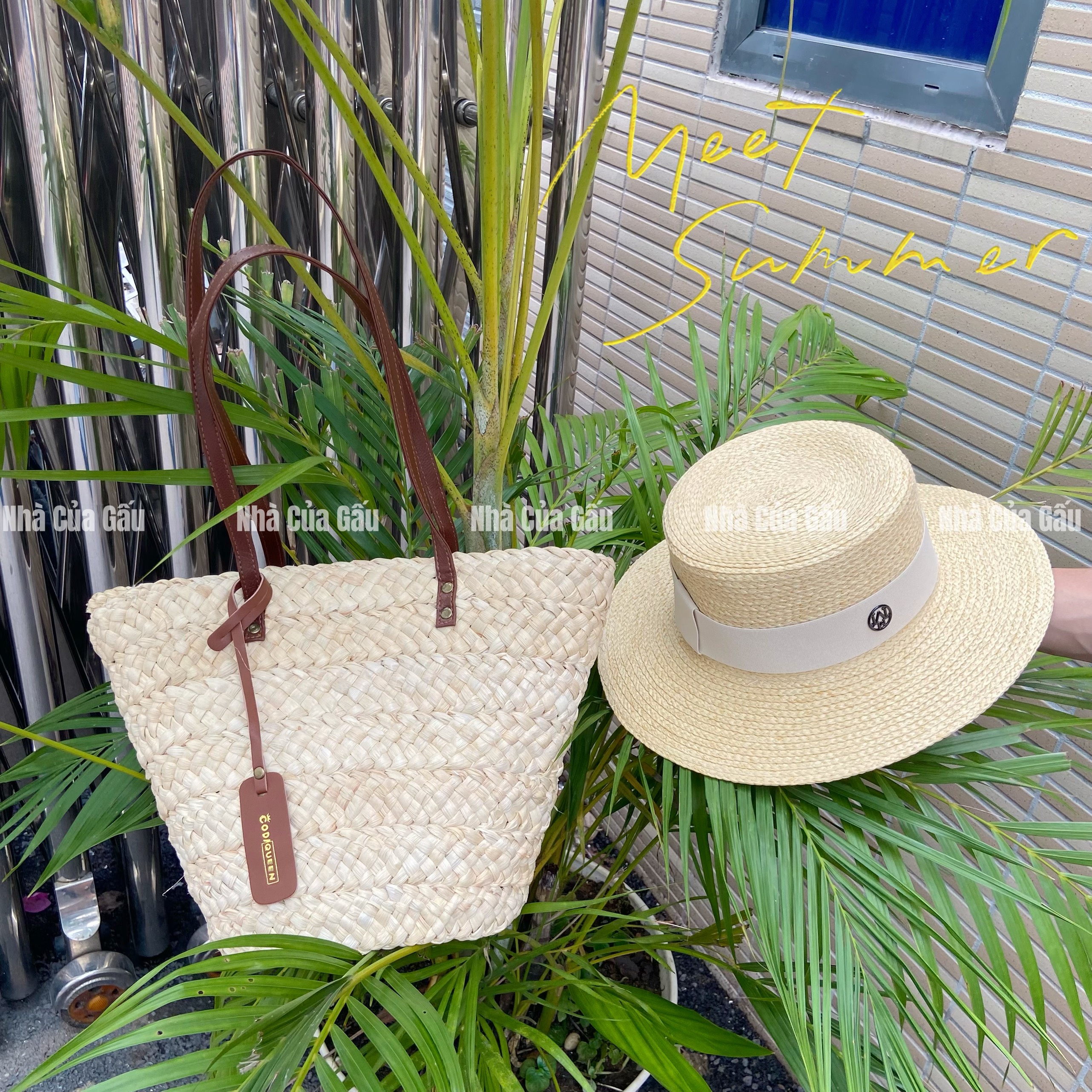Túi cói dây da mẫu mới bao xịn bao đẹp luôn