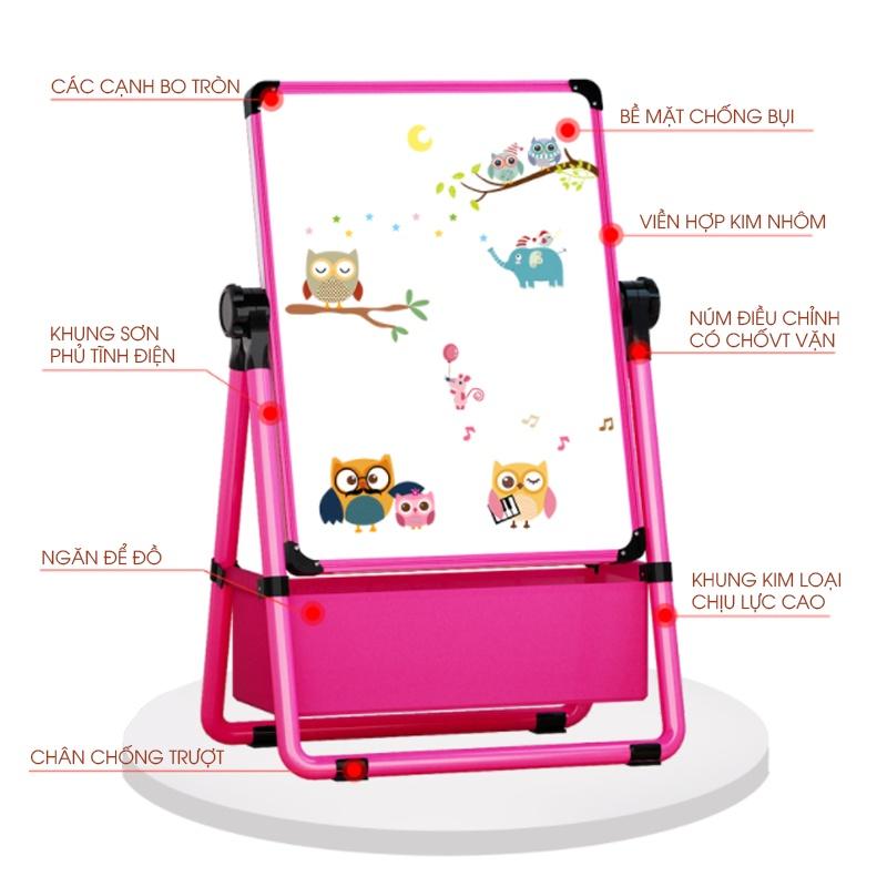 Bảng vẽ trẻ em từ tính 2 mặt học tại nhà, bảng vẽ mini không bám bụi, xóa dễ dàng - Hàng chính hãng