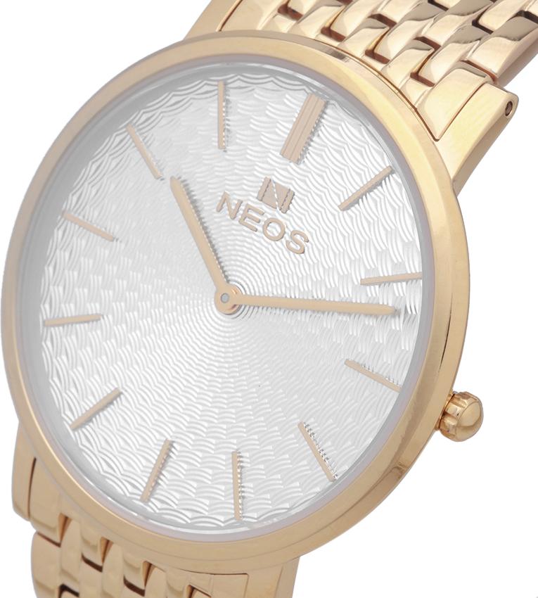 Đồng hồ NEOS N-40577M dây thép vàng