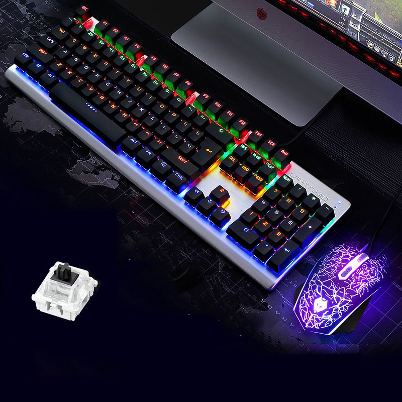 LANGTU M100 | Combo bàn phím cơ + chuột chơi game, Led RGB có 2 loại switch lựa chọn - Hàng chính hãng