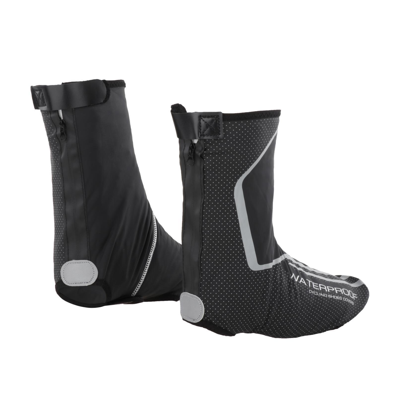 Fleece Cycling Shoe Covers Thermal  Cycle Overshoes Black Red M