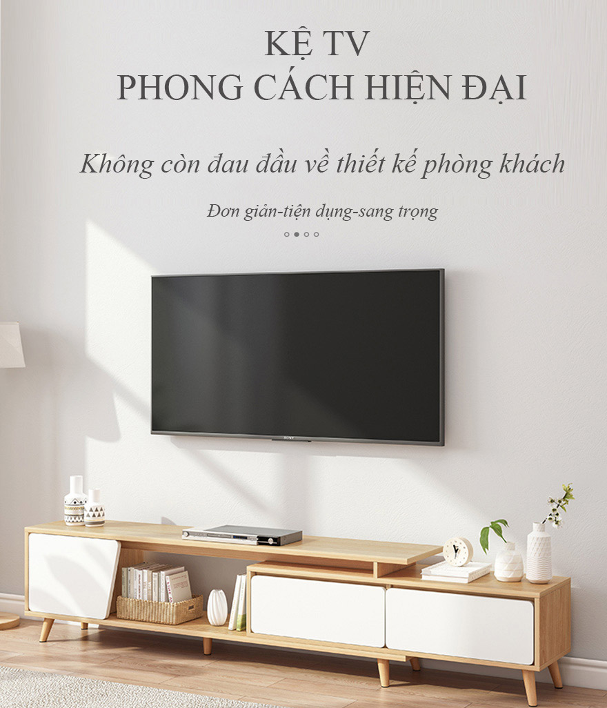 Kệ tivi gỗ công nghiệp kiểu dáng hiện đại