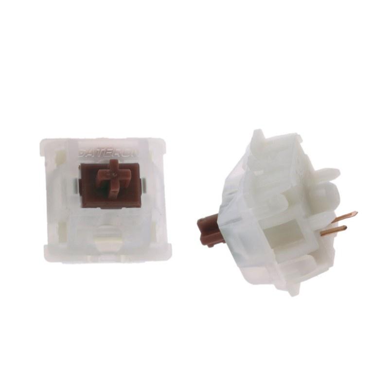 HSV 10Pcs Gateron Switche 5Pin Milky Brown Switch Mechanical Keyboard Gateron MX Transparent Case fit GK61 GK64 GH60