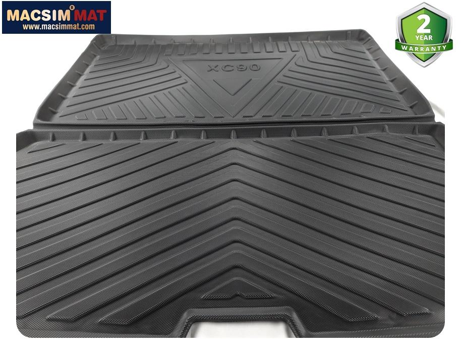 Thảm lót cốp Volvo XC90 2017 - chất liệu TPV cao cấp màu đen