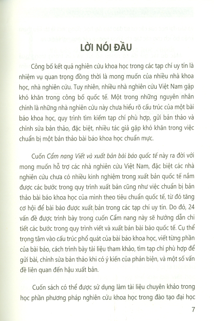 Cẩm Nang Viết  và Xuất Bản Bài Báo Quốc Tế