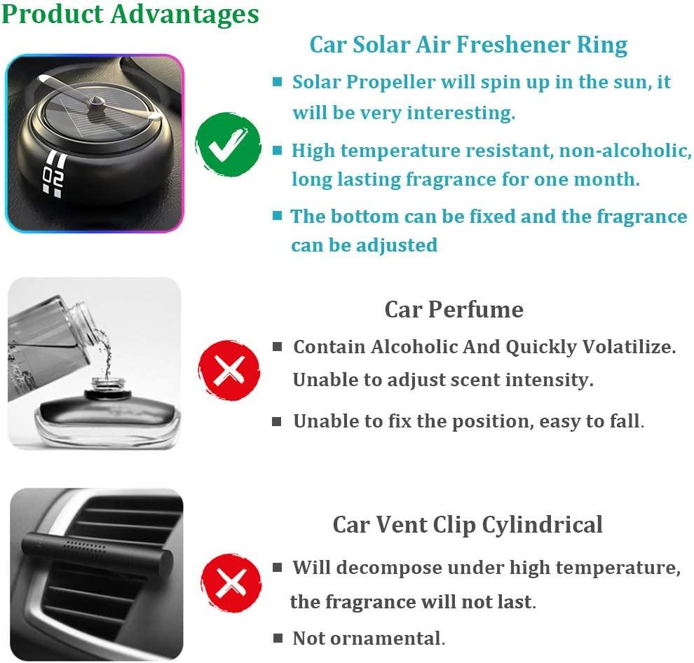 Giá đỡ nước hoa ô tô năng lượng mặt trời Máy khuếch tán tinh dầu quay ô tô