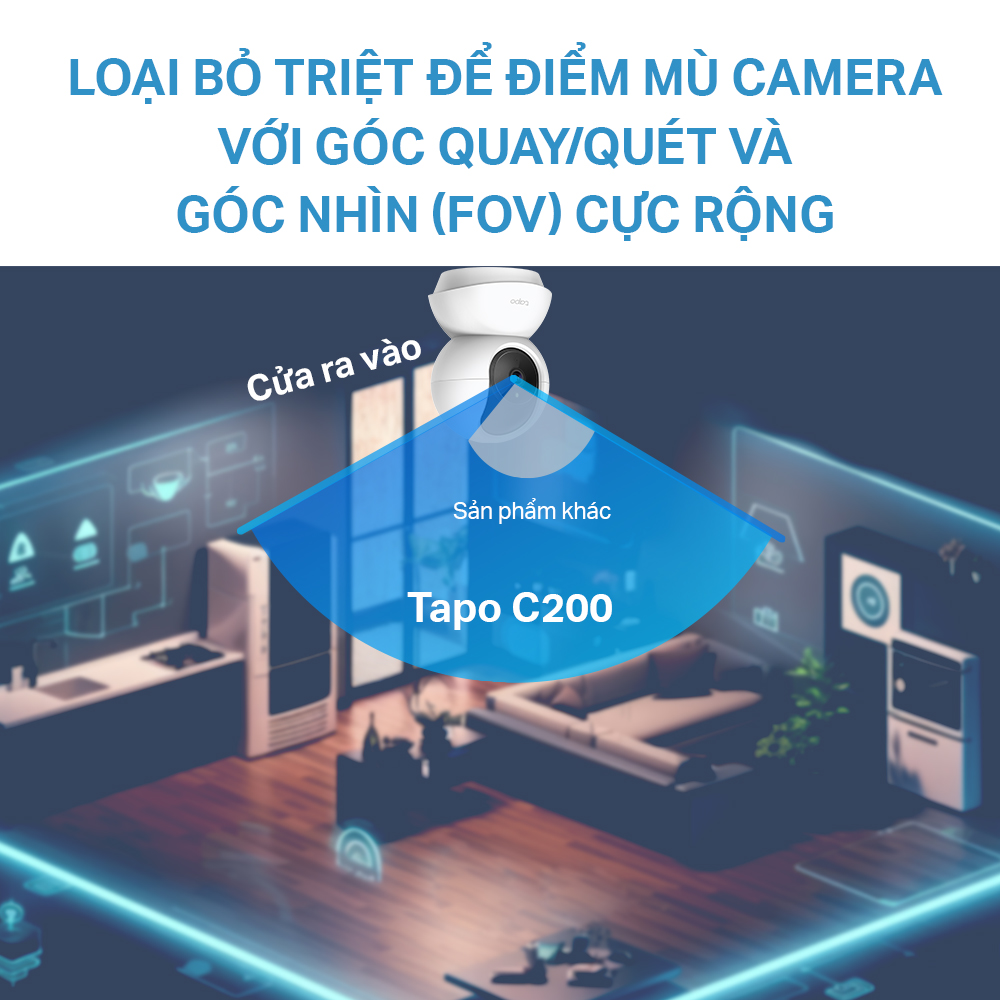 Camera Wifi TP-Link Tapo C211 Độ Phân Giải 2K UHD Quay Quét 360 Độ - Hàng Chính Hãng