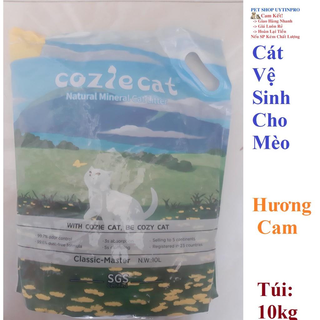 CÁT VỆ SINH CHO MÈO Cozie Cat Hương Cam Túi 10kg