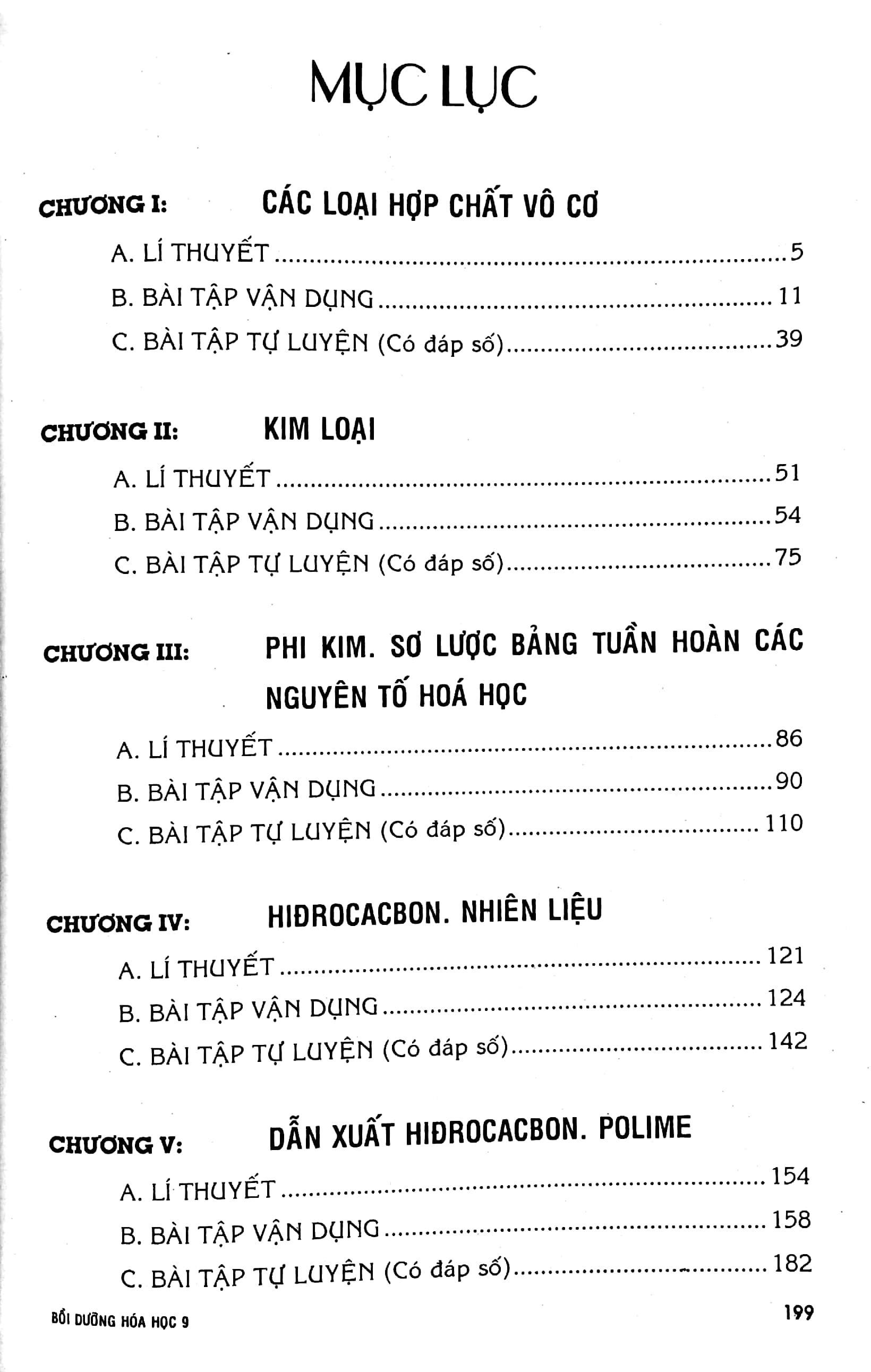 Bồi Dưỡng Hóa Học 9