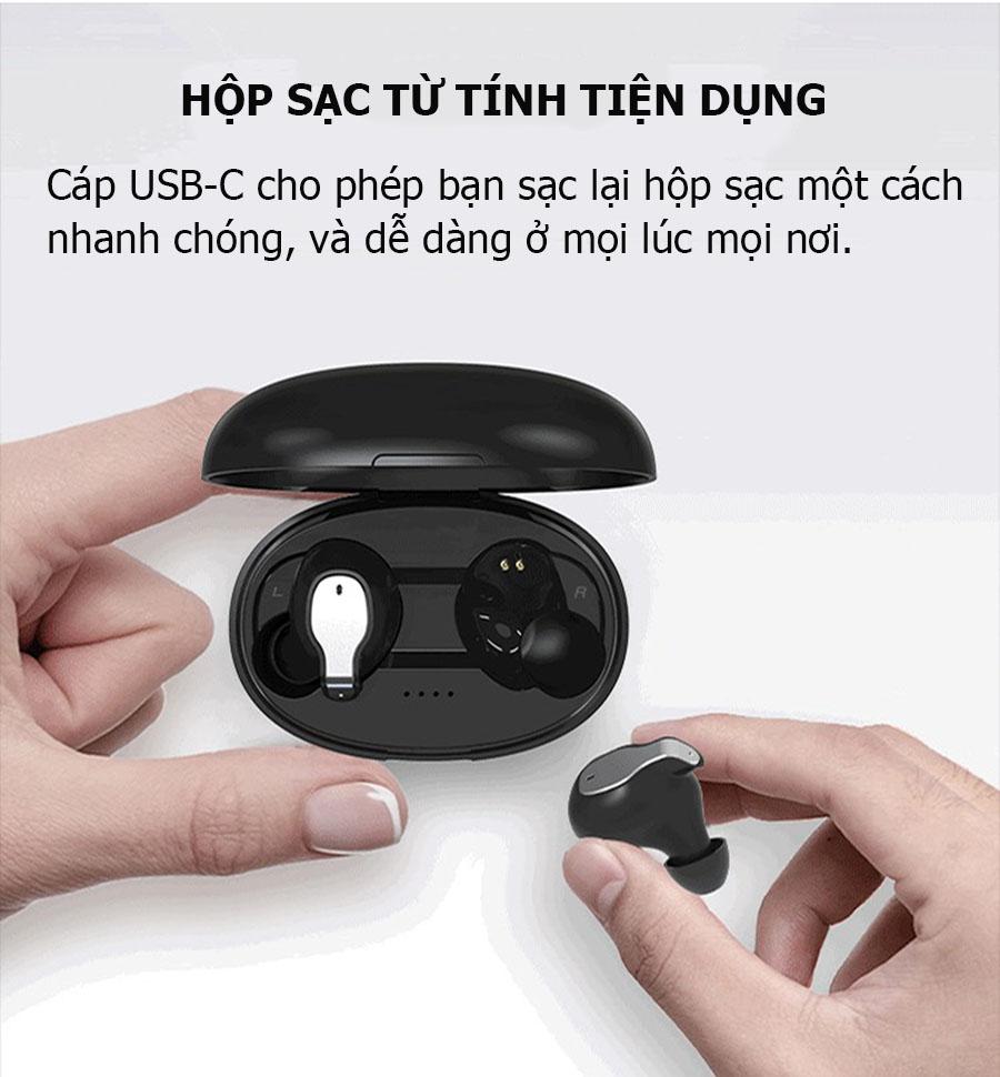 Tai nghe Bluetooth 5.0 - Tiện mang theo, an toàn, không lo hết pin