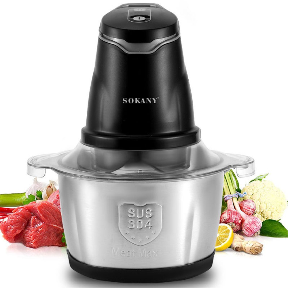 Máy xay cầm tay đa năng SOKANY SK-02020  công suất 1500W, lưỡi dao sắc bén xay nhuyễn mọi loại thực phẩm nhanh chóng và tiện lợi - HÀNG CHÍNH HÃNG