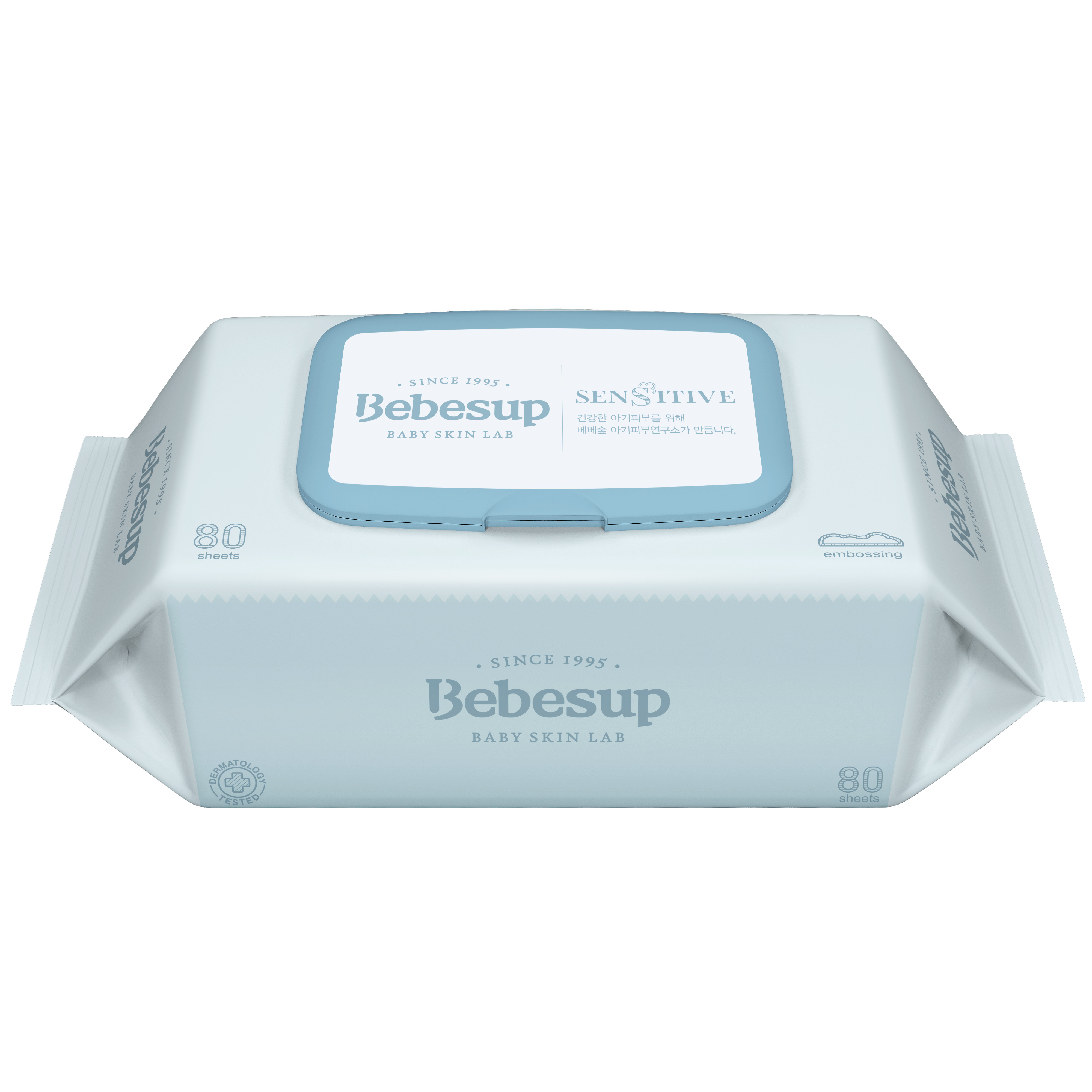 Khăn ướt trẻ em BEBESUP Sensitive Baby 80 (gói 80 tờ)