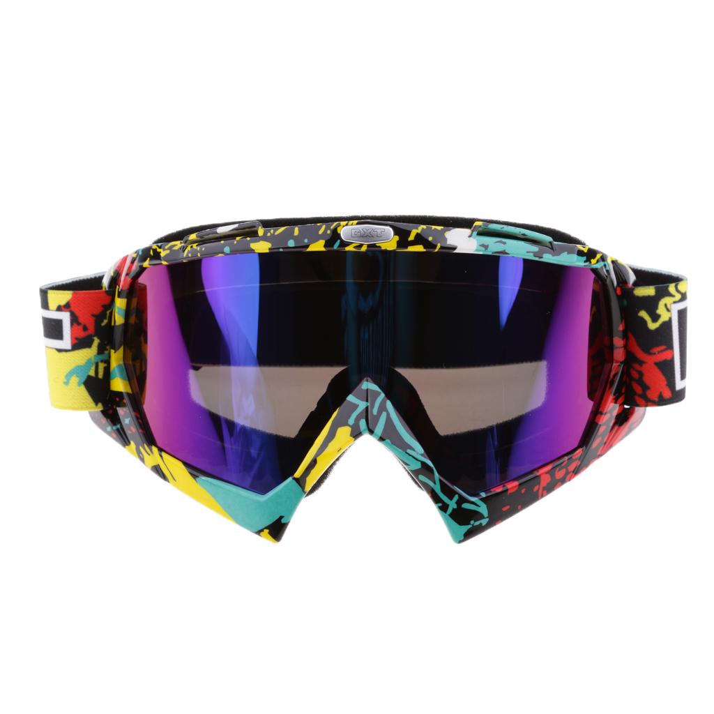 Motorcycle Motocross Windproof Anti-Fog Dustproof Goggles Colorful