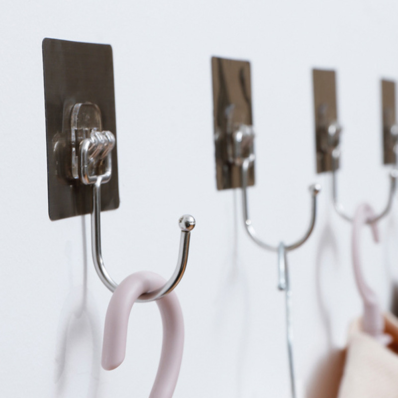 Set 5 Móc Dán Tường  Loại To ,Chịu Lực  , Siêu Dính  Treo Đồ Đa Năng Inox - Giúp Không Gian Nhà Luôn Gọn Gàng, Ngăn Nắp