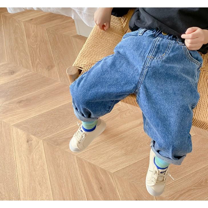 Quần Jean basic baggy cho bé Q444