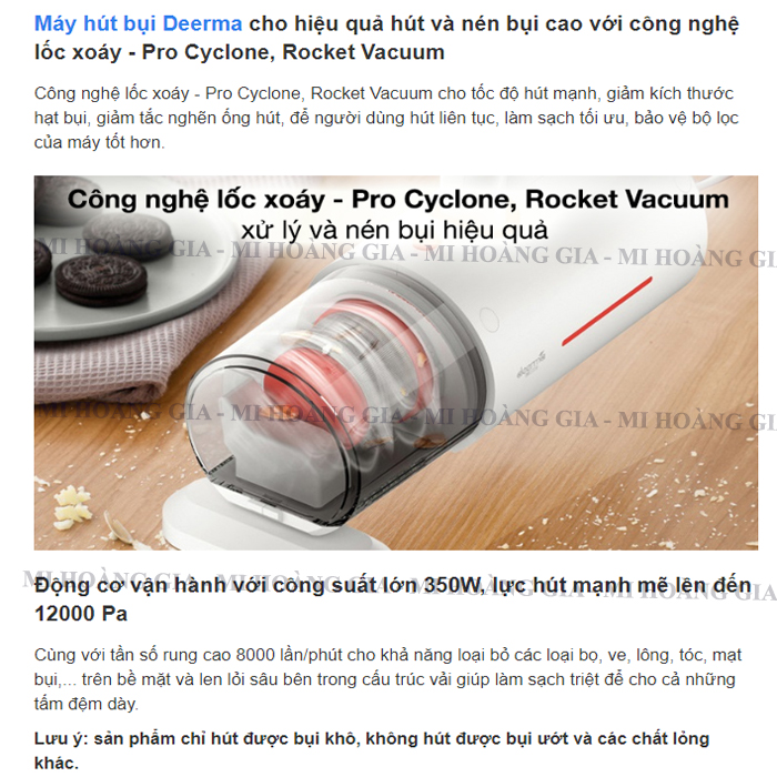 Máy Hút Bụi Cầm Tay Đa Năng Deerma CM1300 - Hàng chính hãng
