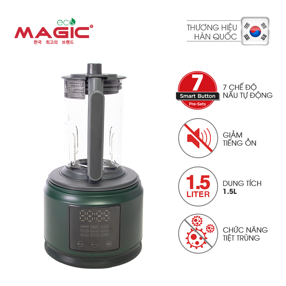 Máy Làm Sữa Hạt Đa Năng Giảm Tiếng Ồn Magic Eco AC -141 (1.5 Lít) - Hàng chính hãng