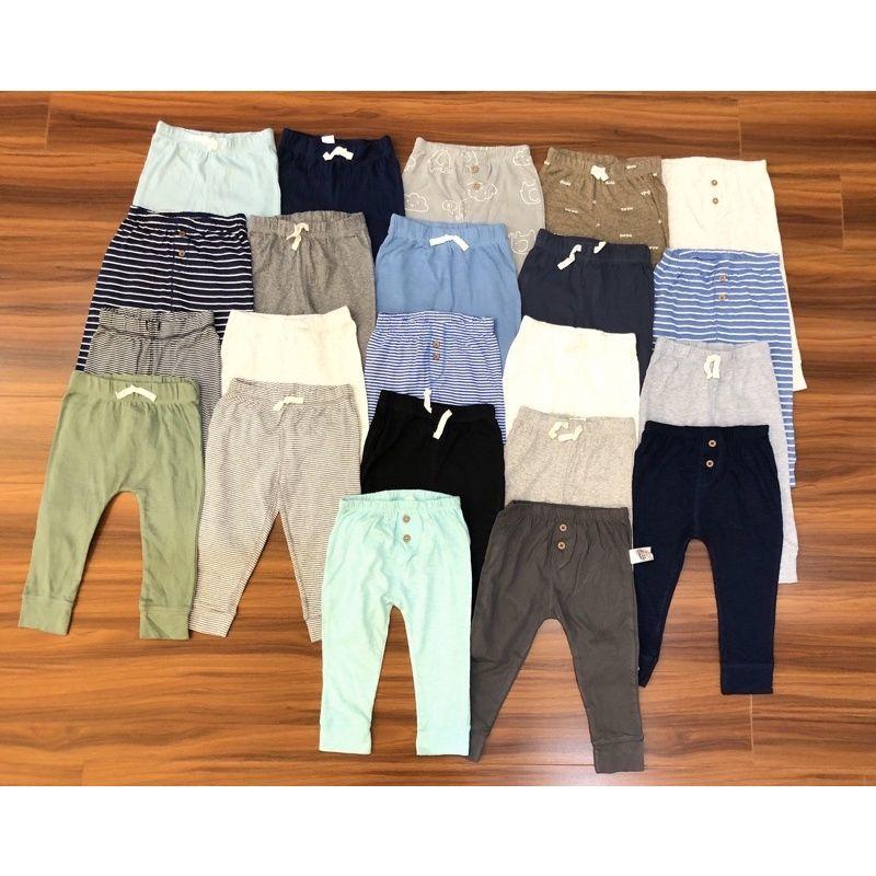 Set 5 quần dài cotton bé trai sơ sinh xuất dư