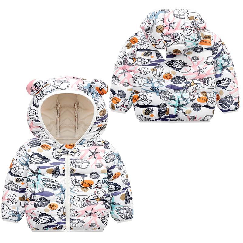 Trẻ Em Cotton Áo Dễ Thương Cho Bé Gái Bé Trai Quần Áo Thu Đông Ấm Trùm Đầu Trẻ Em Áo Khoác Ngoài Vải Hoạt Hình Cho Bé 0-4Years