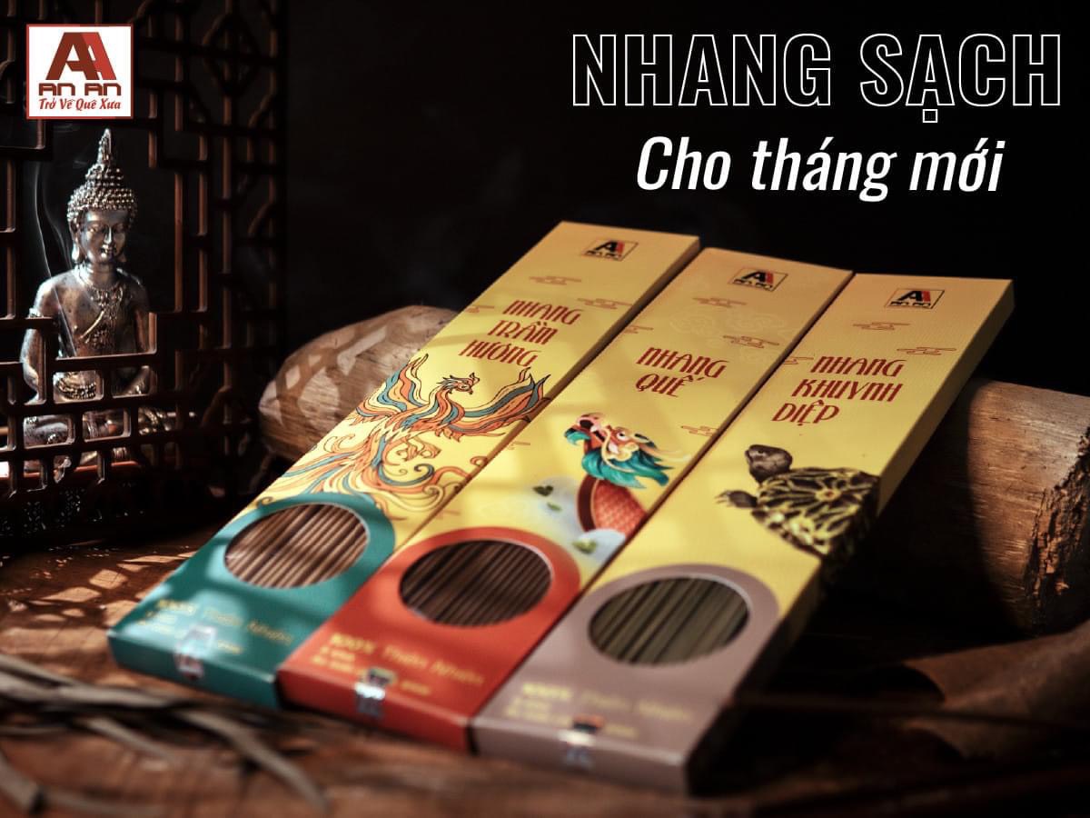 Nhang Quế - Nhang Khuynh Diệp (Nhang sạch - Sản phẩm hữu cơ) - Loại 30cm (Thích hợp cho chung cư, trần thấp