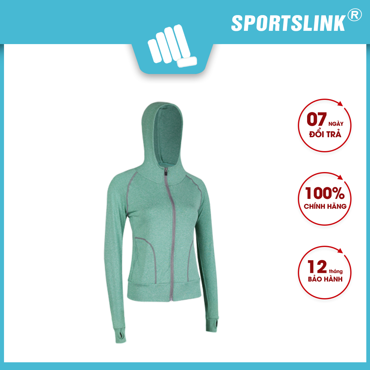 Áo khoác thể thao chống nắng nữ đường chỉ may chắc chắn Gymlink YJ101 Sportslink