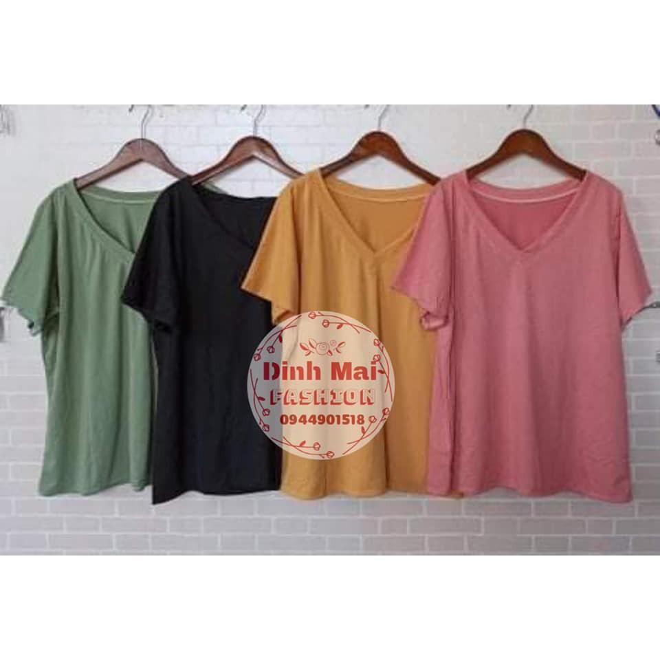 Áo cổ tim bigsize form thường bảng màu siu ngọt