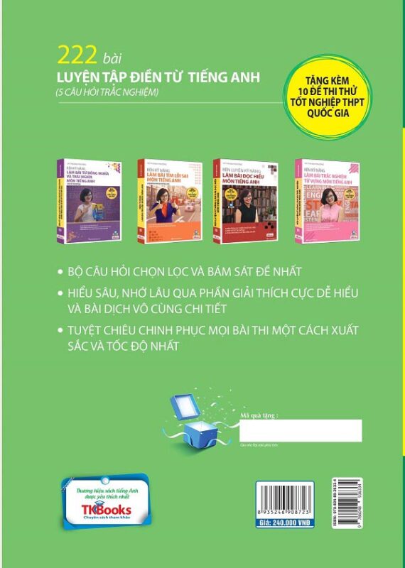 222 Bài Tập Luyện Điền Từ Tiếng Anh
