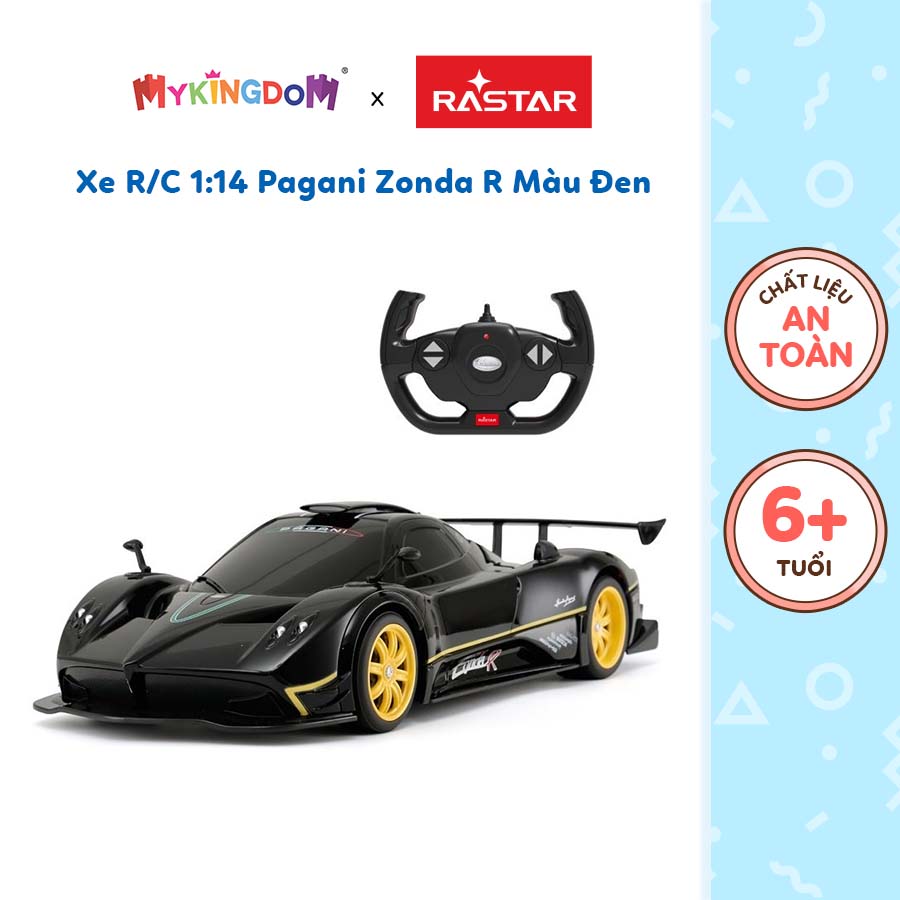 Đồ Chơi RASTAR Xe R/C 1:14 Pagani Zonda R Màu Đen R38110-BLA