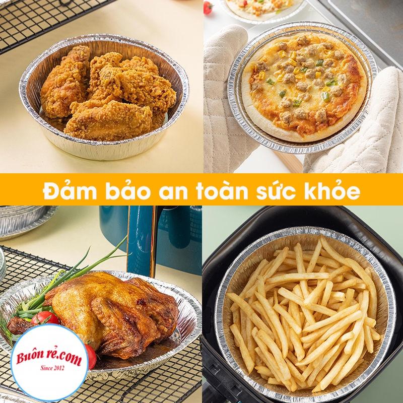 Set 10 đĩa nhôm nồi chiên không dầu bảo vệ nồi - Đĩa nhôm hấp thụ nhiệt tốt 01536