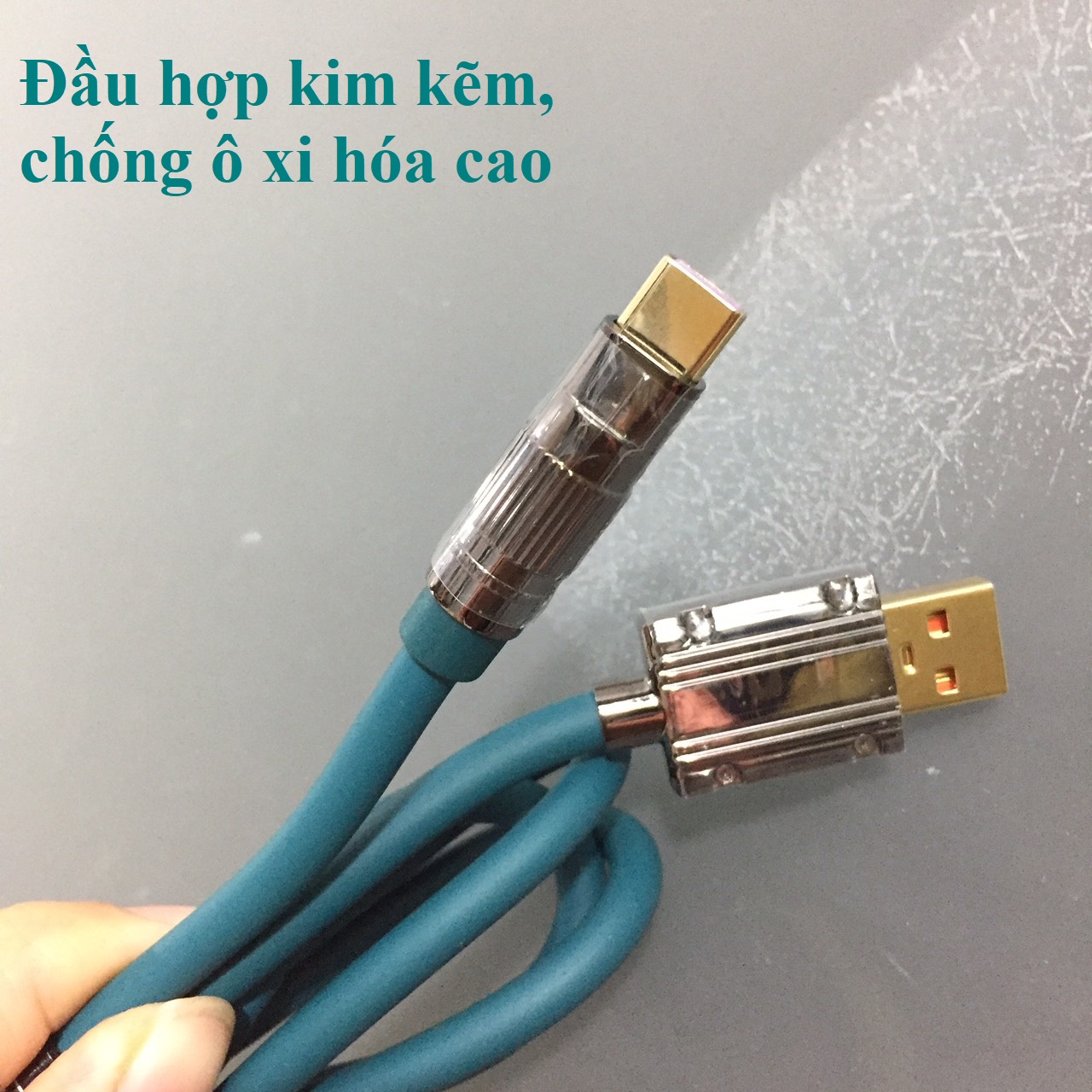 Cáp sạc nhanh 66W USB-C Remax Wefon Series Zinc-alloy elastic RC C052 A-C 1.2m _ hàng chính hãng