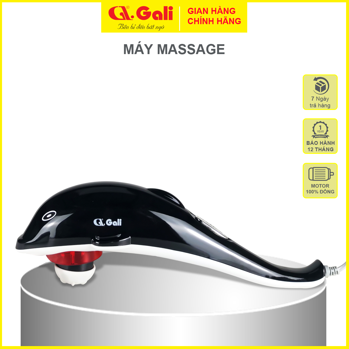 Máy massage thư giãn toàn thân Gali 20w, thiết kế cầm tay, tiện lợi, nhỏ gọn, sản phẩm chính hãng bảo hành 12 tháng