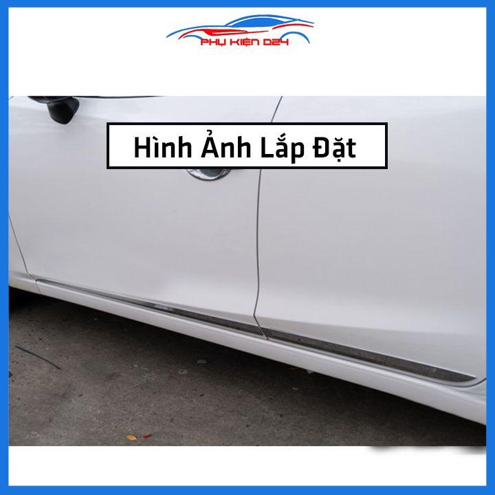 Bộ ốp nẹp sườn Mazda 3 2020-2021-2022 mạ crom bản to trang trí làm đẹp xe