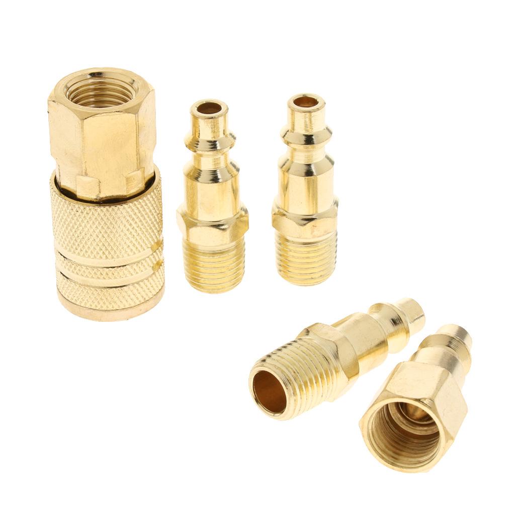 5 Đầu Nối Nhanh Bộ Không Khí Đầu Nối Ống Phụ Kiện 1/4 Inch Dụng Cụ Cắm, Bền Đẹp