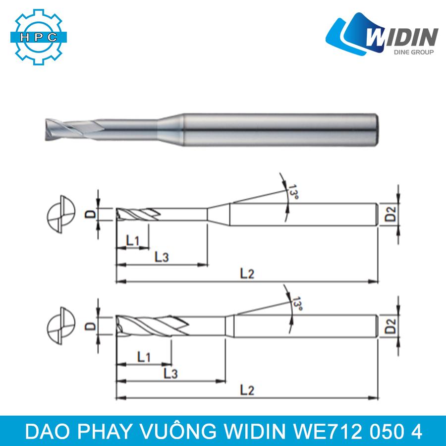 Dao phay vuông Widin WE712 050 4