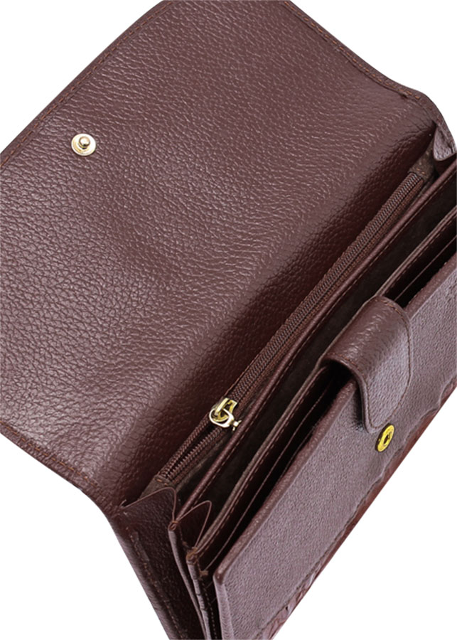 Ví Nữ Huy Hoàng HT3206 (10.5 x 19 cm) - Nâu Đỏ