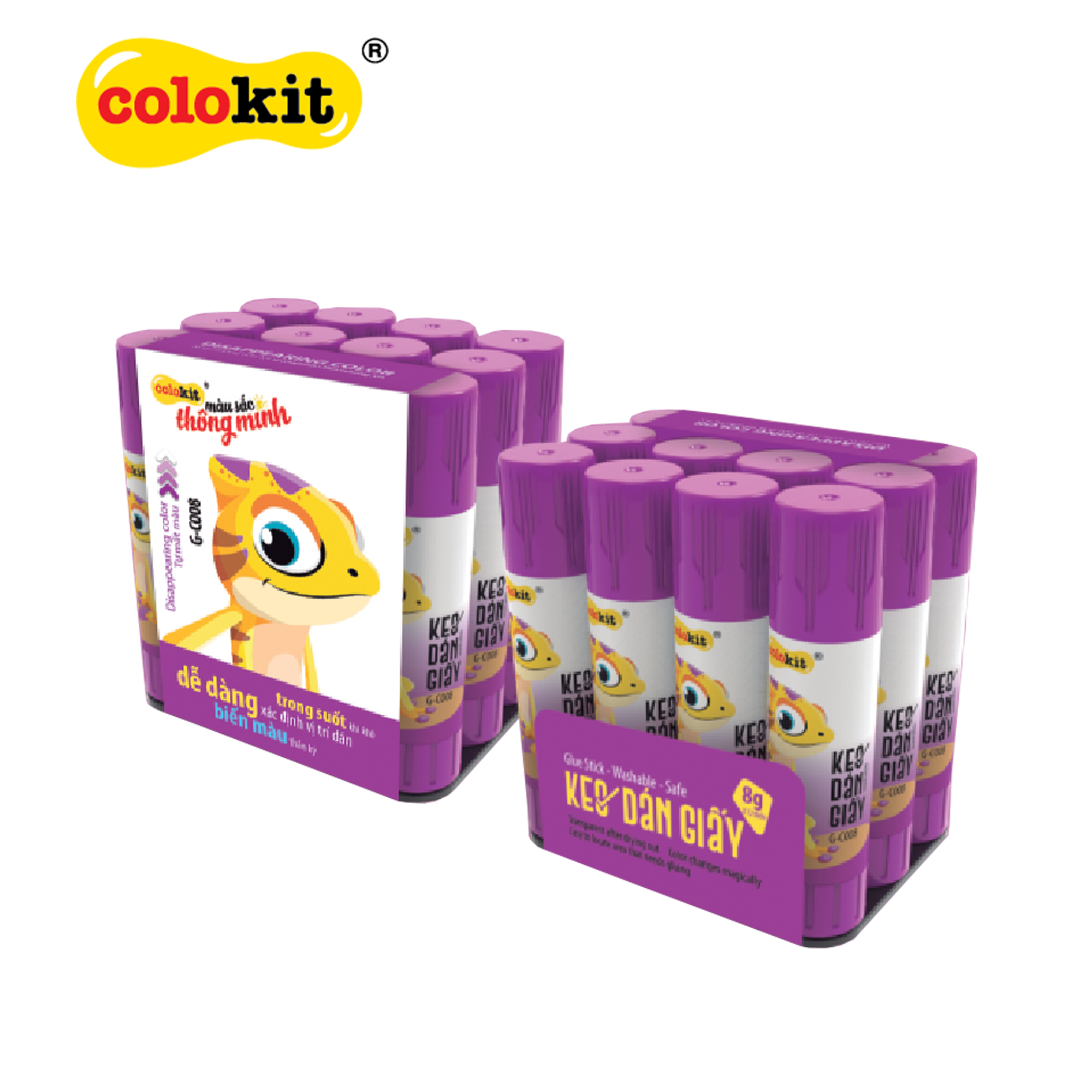 Keo khô Colokit tím đổi màu trong suốt G-C008