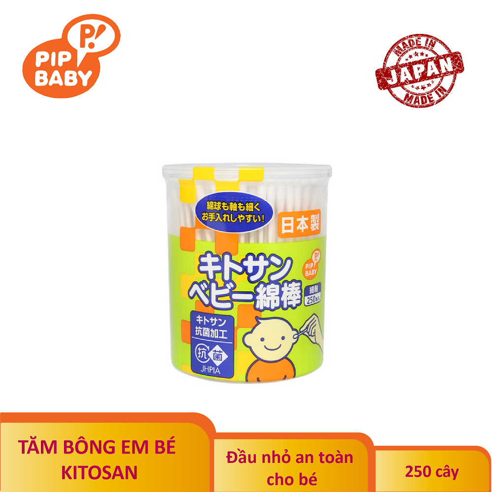 Tăm Bông Em Bé Pip Baby Kitosan 250 PC