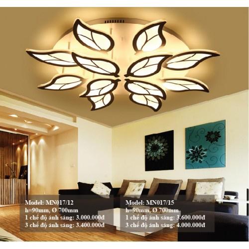 Đèn LED Mâm Ốp Trần MN017 , Đèn Trang Trí Phòng Khách - 3 Chế Độ Sáng