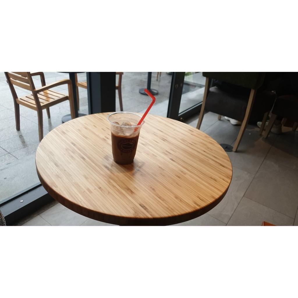 Mặt bàn gỗ tre ghép thanh cao cấp dùng cho gia đình/ nhà hàng quán cà phê - mặt bàn tròn gỗ tre tự nhiên