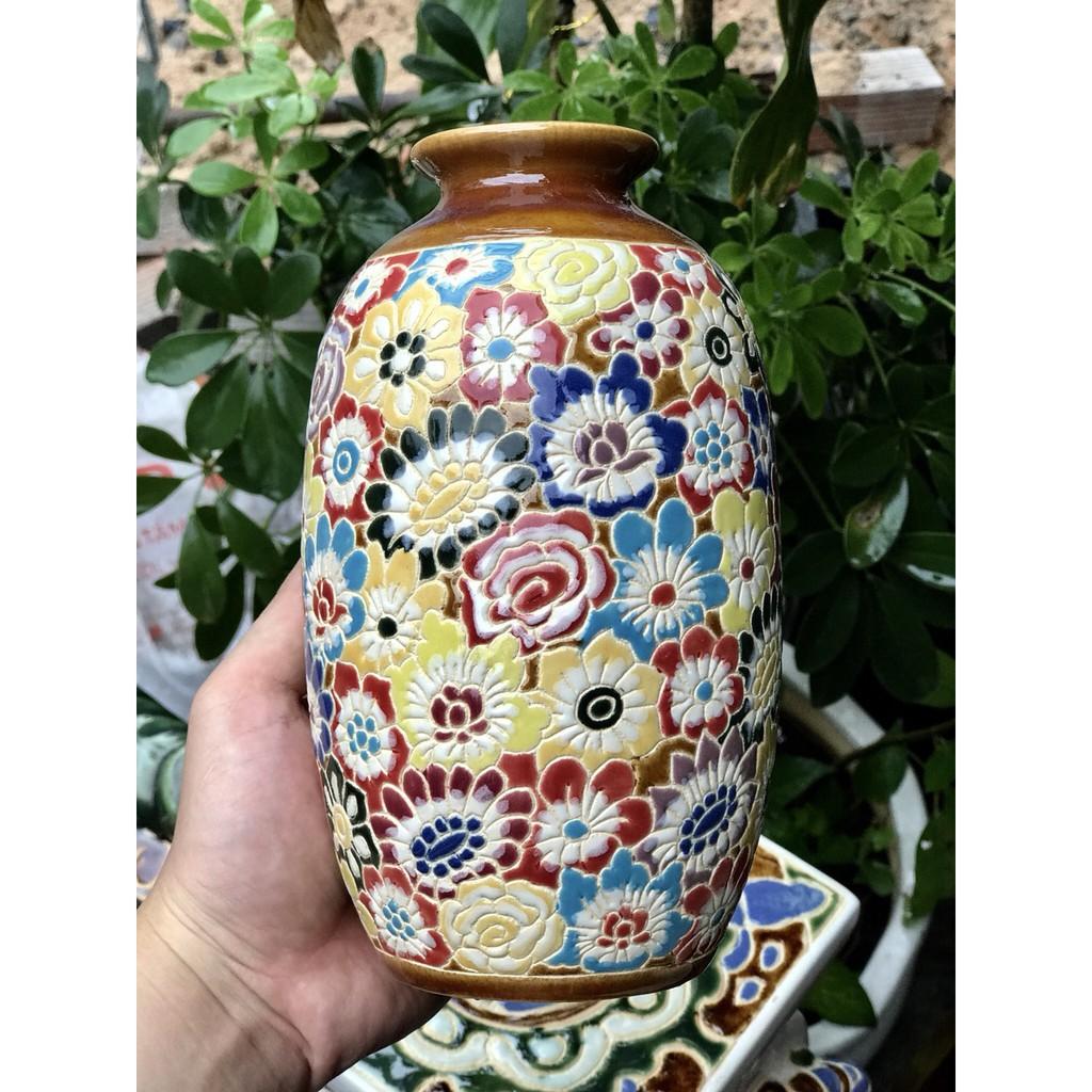 BÌNH BÁCH HOA 20CM GỐM SỨ THỦ CÔNG NAM BỘ CẮM HOA TRANG TRÍ DECOR