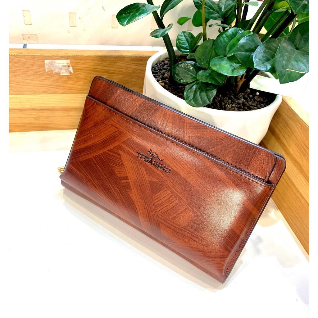 Ví Cầm Tay Nam Cao Cấp 0202.Clutch Da Cầm Tay.Bóp Da Cầm Tay Daishu.