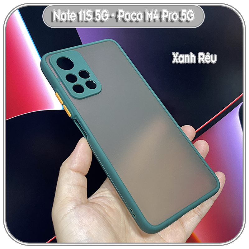 Ốp lưng cho Xiaomi Redmi Note 11S 5G - Poco M4 Pro 5G nhám viền màu che camera