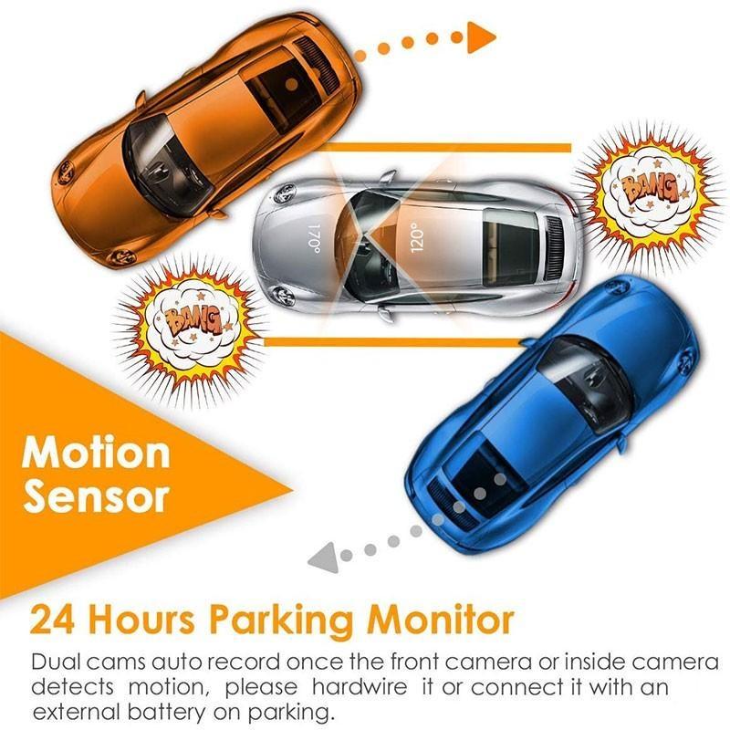 Tầm nhìn ban đêm Car DVR 3 Ống kính máy ảnh Máy ảnh ống kính kép 4.0 inch Máy quay video 1080P Dash Camera DVR với thẻ SD 32GB Máy ảnh phía sau ô tô