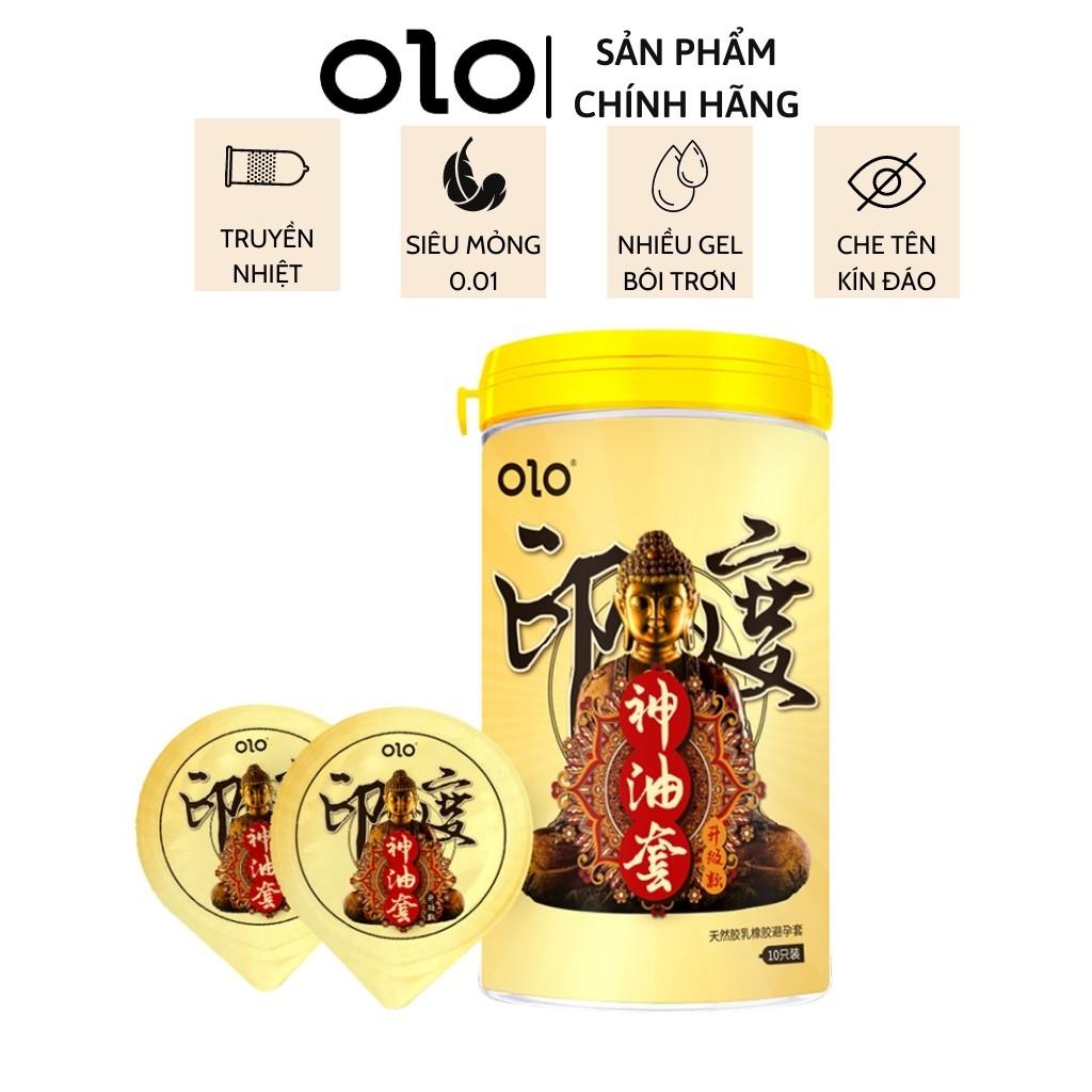 Bao cao su OLO ống phật performa Gân gai, Siêu mỏng, Kéo dài thời gian - Hộp 10 bao