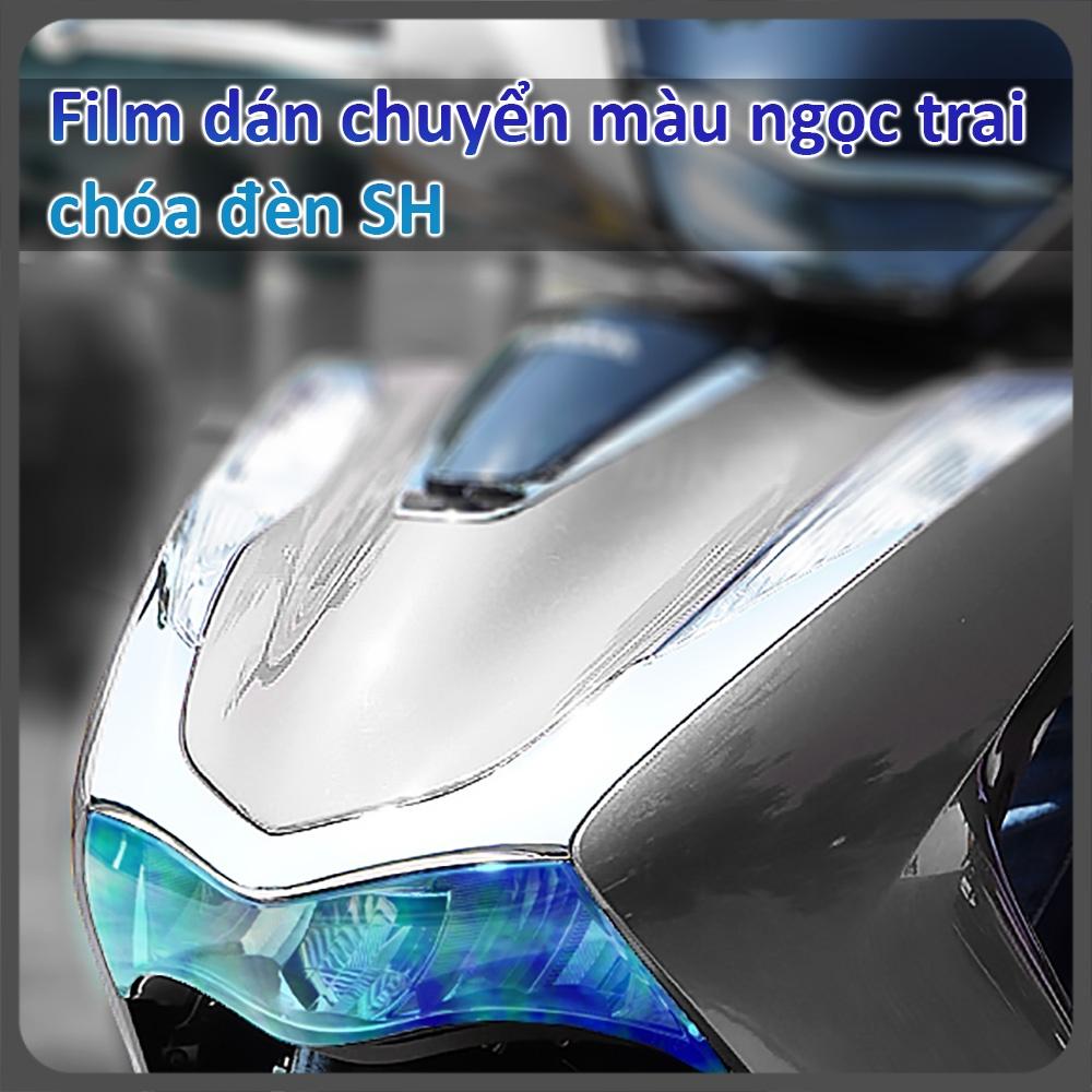 Decal CHÓA ĐÈN Honda SH chuyển màu bảo vệ CHÓA ĐÈN SH màu xanh cánh cam