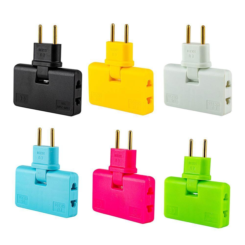 Xoay phích cắm EU Trình chuyển đổi một trong ba phần mở rộng 180 độ Plug Multi Plug Mini Slim Wireless Outlet Bộ điều hợp ánh sáng thuận tiện